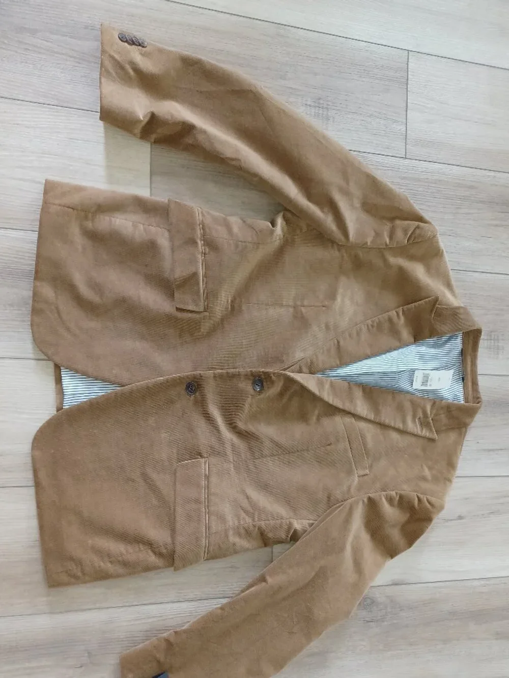 NWT Banana Republic Duca Visconti Italian Corduroy Blazer 44R Tailored Fit Tan